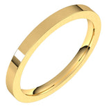 18K Yellow Gold 2 mm Comfort-Fit Flat Band Size 6.5