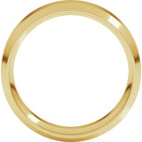 10K Yellow Gold 6 mm Beveled-Edge Comfort-Fit Flat Band Size 10