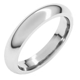 Sterling Silver 4 mm Comfort-Fit Half Round Band Size 5