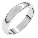 Sterling Silver 4 mm Half Round Band Size 5