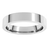Sterling Silver 4 mm Comfort-Fit Flat Band Size 9.5