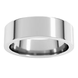 Sterling Silver 6 mm Comfort-Fit Flat Band Size 10.5