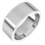 Sterling Silver 8 mm Comfort-Fit Flat Band Size 10.5