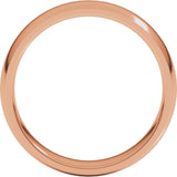 14K Rose Gold 5 mm Lightweight Comfort-Fit Half Round Band Size 12