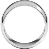 Sterling Silver 10 mm Half Round Band Size 8
