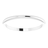 14K White Gold 1.5 mm Half Round Band Size 5