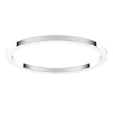 14K White Gold 1 mm Flat Band Size 5