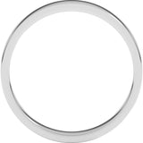 14K White Gold 3 mm Flat Band Size 7
