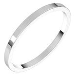 14K White Gold 1.5 mm Flat Band Size 5.5