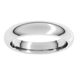14K White Gold 4 mm Comfort-Fit Half Round Band Size 4.5