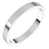 14K White Gold 2.5 mm Flat Band Size 8.5