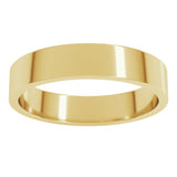 14K Yellow Gold 4 mm Flat Band Size 10.5