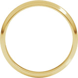 10K Yellow Gold 3 mm Half Round Band Size 4.5