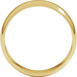 14K Yellow Gold 6 mm Lightweight Half Round Band Size 8