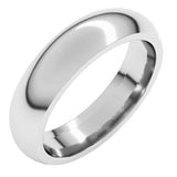 Platinum 5 mm Comfort-Fit Half Round Band Size 8.5