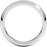 10K White Gold 5 mm Comfort-Fit Half Round Band Size 12