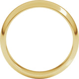 10K Yellow Gold 5 mm Half Round Band Size 12