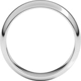 10K White Gold 6 mm Half Round Band Size 12