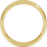 18K Yellow Gold 6 mm Lightweight Comfort-Fit Half Round Band Size 5.5