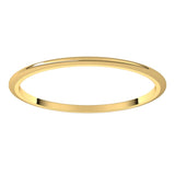 14K Yellow Gold 1 mm Half Round Band Size 9