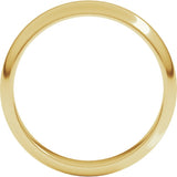 14K Yellow Gold 4 mm Half Round Band Size 11