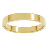 14K Yellow Gold 3 mm Ultra-Lightweight Flat Band Size 5