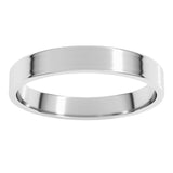 14K White Gold 3 mm Ultra-Lightweight Flat Band Size 6.5