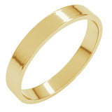10K Yellow Gold 3 mm Ultra-Lightweight Flat Band Size 7