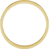 14K Yellow Gold 3 mm Ultra-Lightweight Flat Band Size 7