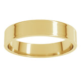 14K Yellow Gold 4 mm Ultra-Lightweight Flat Band Size 6.5