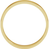 14K Yellow Gold 4 mm Ultra-Lightweight Flat Band Size 7.5