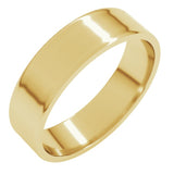 14K Yellow Gold 5 mm Ultra-Lightweight Flat Band Size 8.5
