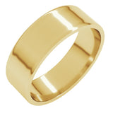 14K Yellow Gold 6 mm Ultra-Lightweight Flat Band Size 10