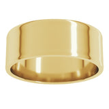 14K Yellow Gold 7 mm Ultra-Lightweight Flat Band Size 6.5
