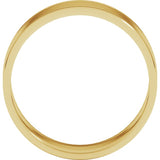 14K Yellow Gold 7 mm Ultra-Lightweight Flat Band Size 10.5