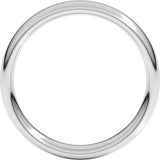 14K White Gold 4 mm Comfort-Fit European-Style Band Size 5.5