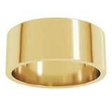 14K Yellow Gold 8 mm Flat Band Size 9.5