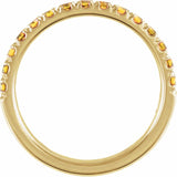 14K Yellow Gold Natural Citrine Stackable Ring