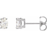Sterling Silver 1 1/2 CTW Lab-Grown Diamond Earrings