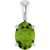 Sterling Silver Natural Peridot Pendant