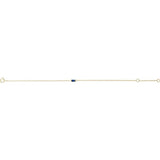 14K Yellow Gold Lab-Grown Blue Sapphire 6 1/2-7 1/2" Bracelet