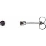 14K White Gold 1/8 CTW Natural Black Diamond Earrings