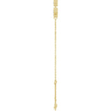 14K Yellow Gold 1 CTW Lab-Grown Diamond Bezel-Set 3-Stone 7 1/2" Bracelet