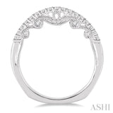1/4 Ctw Round Cut Diamond Wedding Band in 14K White Gold