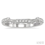 1/6 Ctw Round Cut Diamond Wedding Band in 14K White Gold