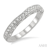3/8 Ctw Round Cut Diamond Matching Wedding Band in 14K White Gold