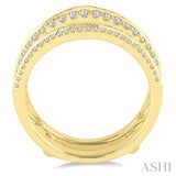 5/8 Ctw Round Cut Diamond Insert Ring in 14K Yellow Gold