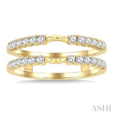 1/2 Ctw Prong Set Round Cut Diamond Insert Ring in 14K Yellow Gold
