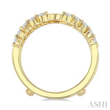 1/2 Ctw Graduated Prong Set Round Cut Diamond Insert Ring in 14K Yellow Gold