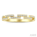 1/6 Ctw Round Cut Diamond Stackable Band in 10K Yellow Gold
